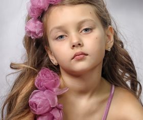 Cute little girl posing Stock Photo 03 free download