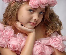 Cute little girl posing Stock Photo 06