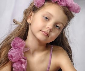 Cute little girl posing Stock Photo 07