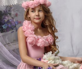 Cute little girl posing Stock Photo 08