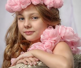 Cute little girl posing Stock Photo 09