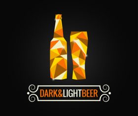 Dark light beer logo vector 01