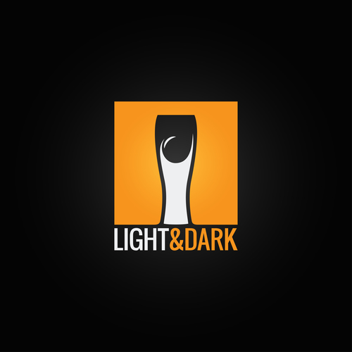 Dark light beer logo vector 02