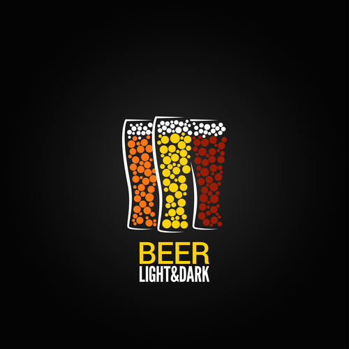 Dark light beer logo vector 05