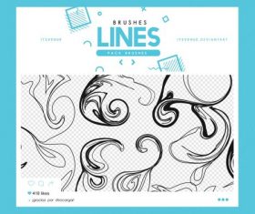 Decor lines Photoshop Brushes