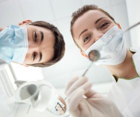 Dental nurse and dentist Stock Photo 01