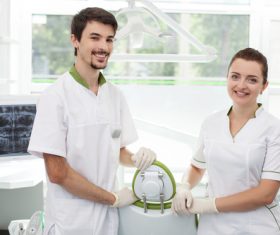 Dental nurse and dentist Stock Photo 02