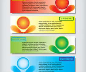 Eco colored banners vectors