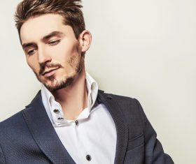 Elegant young handsome man Stock Photo 01