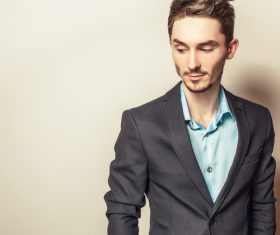 Elegant young handsome man Stock Photo 02