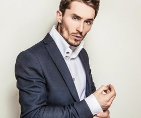 Elegant young handsome man Stock Photo 03