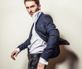 Elegant young handsome man Stock Photo 04