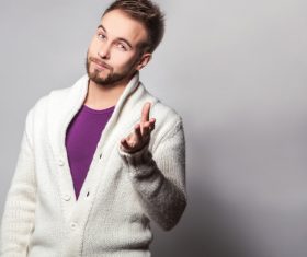 Elegant young handsome man Stock Photo 05