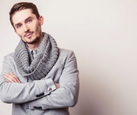 Elegant young handsome man Stock Photo 06