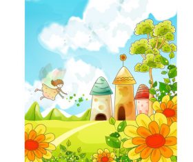 Elf angel illustration vector