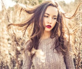 Fashion woman autumn outdoor photo Stock Photo 05