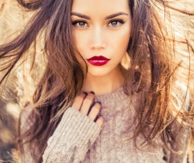 Fashion woman autumn outdoor photo Stock Photo 06