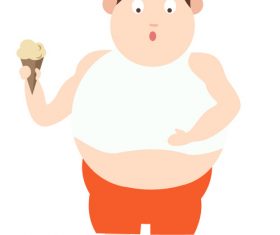 Fat man cartoon image vector