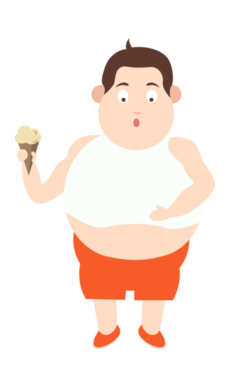 Fat man cartoon image vector free download