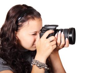 Female photographer to capture Stock Photo 01