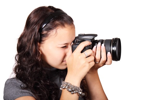 Female photographer to capture Stock Photo 01