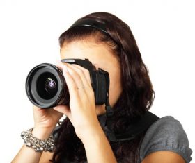 Female photographer to capture Stock Photo 02