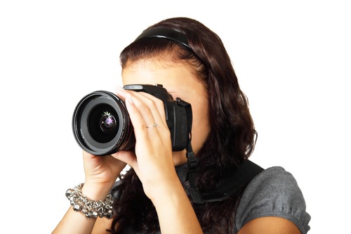 Female photographer to capture Stock Photo 02