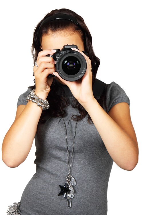 Female photographer to capture Stock Photo 03