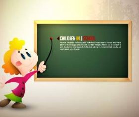 Female teacher who is attending class vector