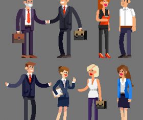 Flat business people design vector 01
