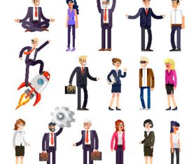 Flat business people design vector 02
