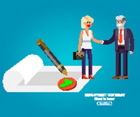 Flat business people design vector 04