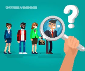 Flat business people design vector 07