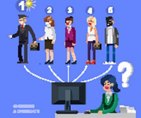 Flat business people design vector 08
