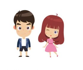 Flat cartoon character vector