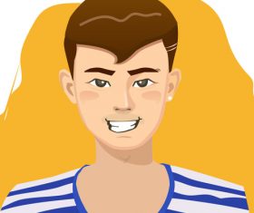 Flat character avatar vector
