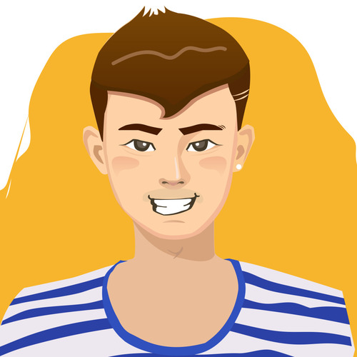 Flat character avatar vector