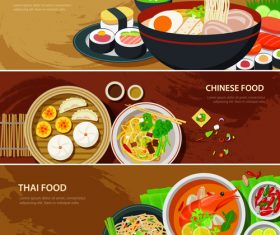 Flat food illustration vector
