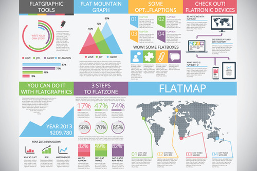 Flat graphics micro stock infographic vector