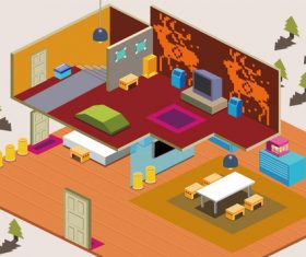Flat home improvement illustration vector