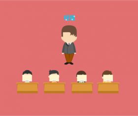 Flat manager supervision office vector