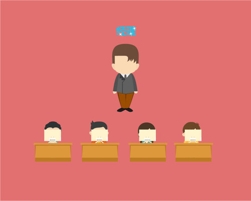 Flat manager supervision office vector