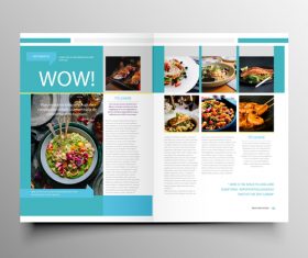 Food brochure cover template vectors 01