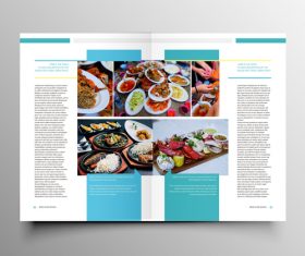Food brochure cover template vectors 03