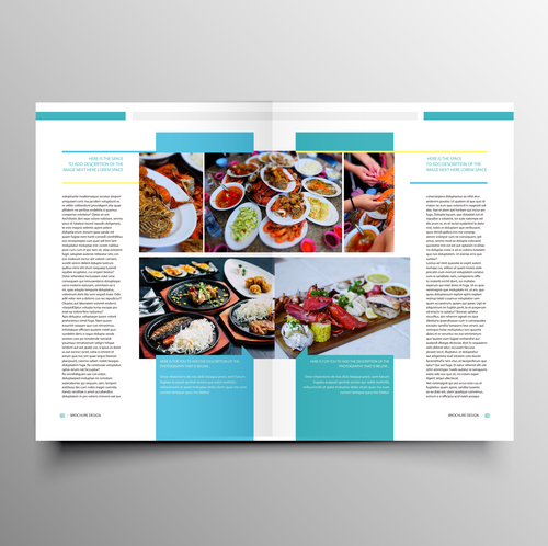 Food brochure cover template vectors 03