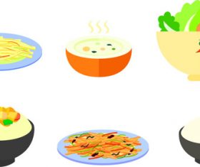 Food flat graphic vector material