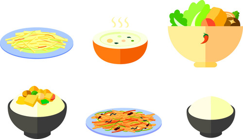 Food flat graphic vector material