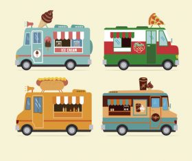 Food vending vehicle vector