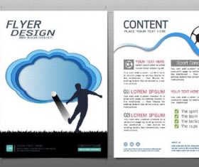 Football flyer design template vector 02