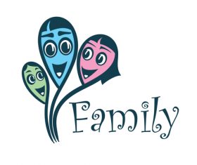 Funny family logos design vector 01